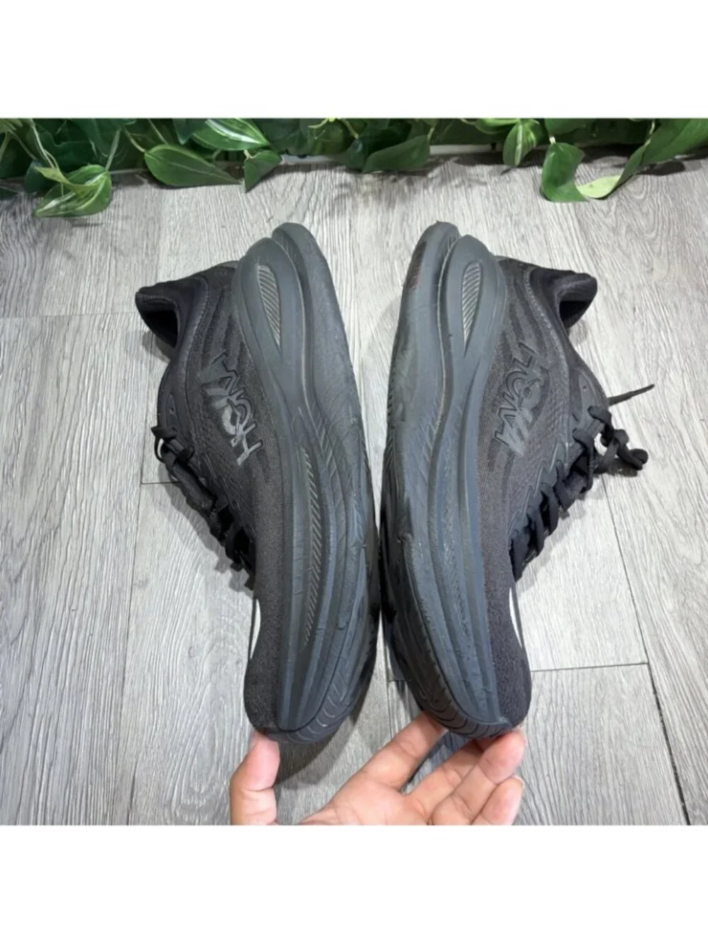 Hoka Bondi 9 Men’s Sz 11 D Black Running Shoes Max Cushion Comfort Sneaker BBLC
